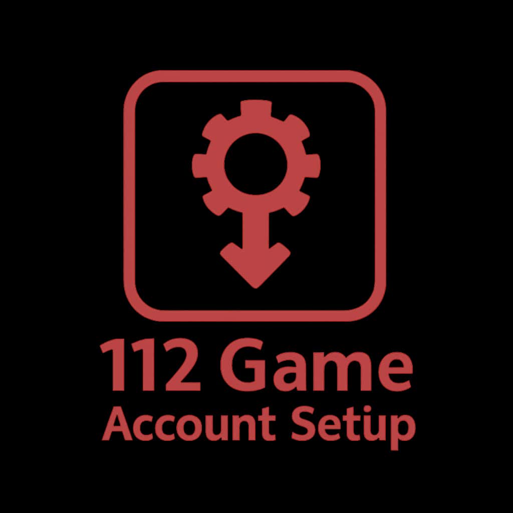 A simple badge illustrating the concept of 112 Game Account Setup.