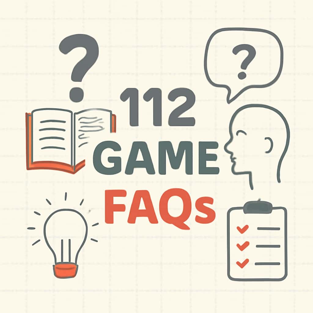 An educational diagram illustrating key aspects of 112 Game FAQs.