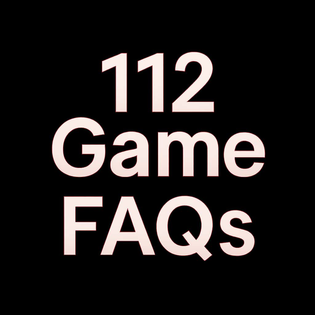 An icon representing 112 Game FAQs, showcasing a simple and professional design.