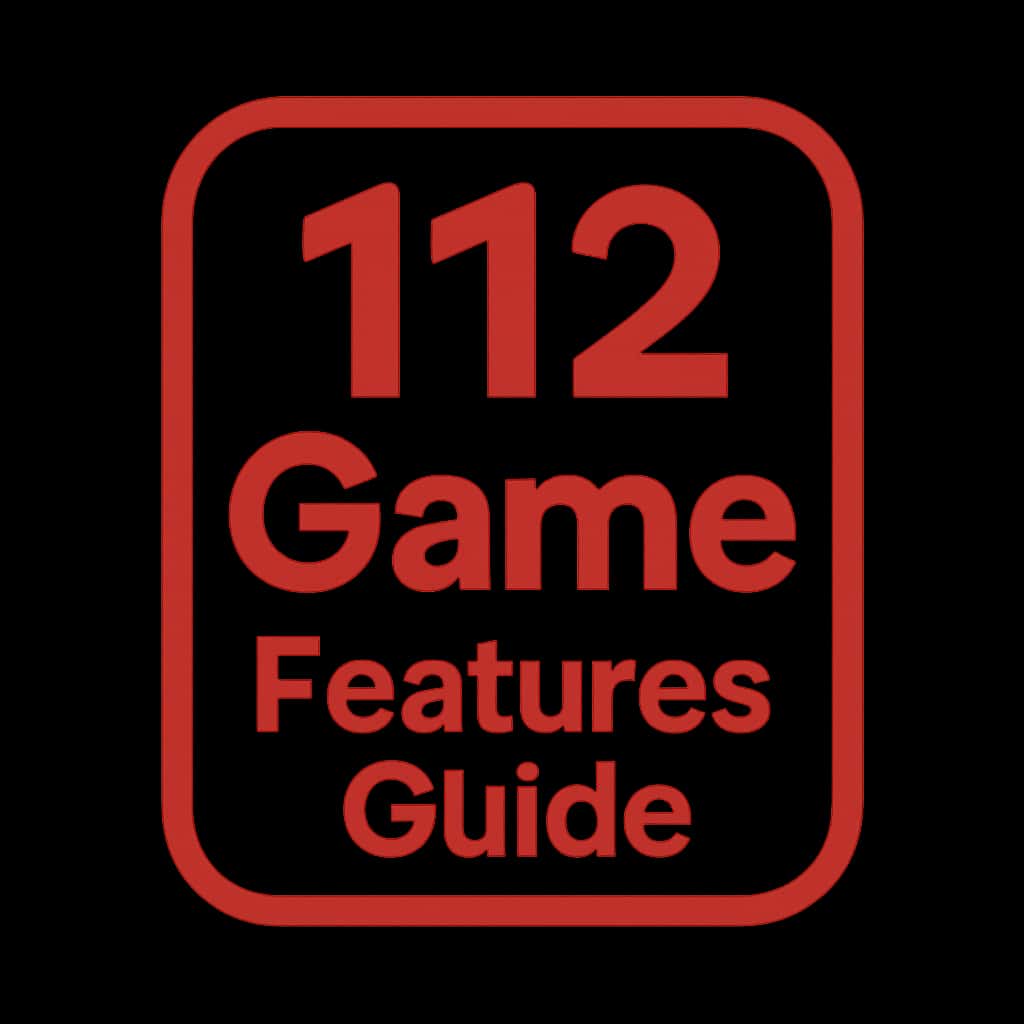An icon representing 112 Game Features Guide with clean design.