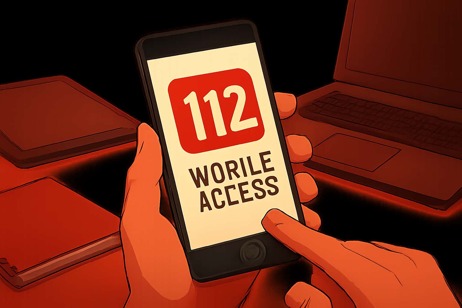 Visual representation of 112 Game Mobile Access with emphasis on secure and easy access.