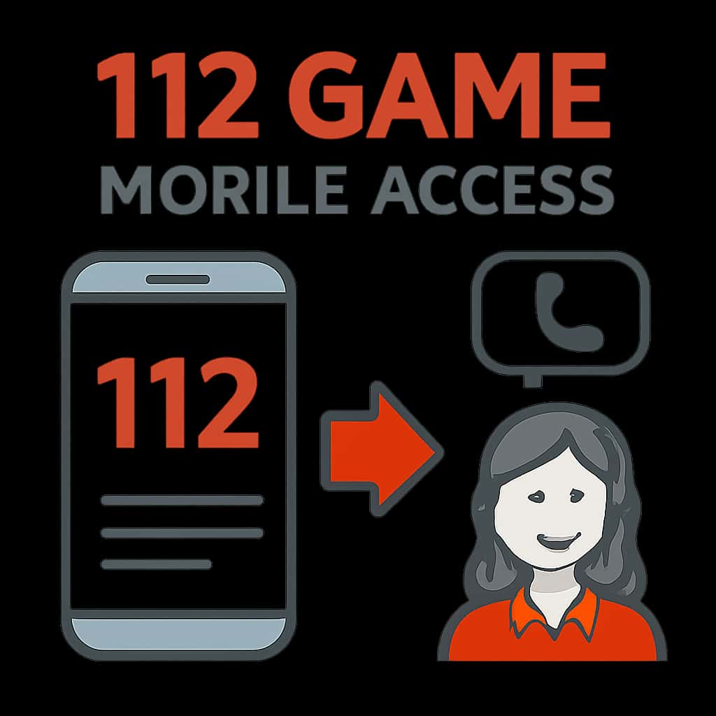 Diagram illustrating the access process for 112 Game Mobile Access.