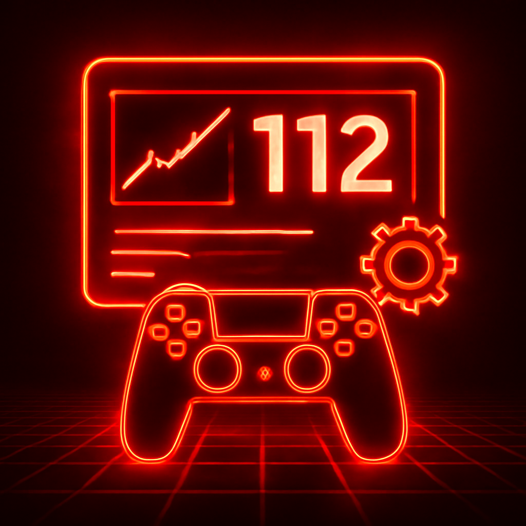 An icon representing 112 Game FAQs, showcasing a simple and professional design.