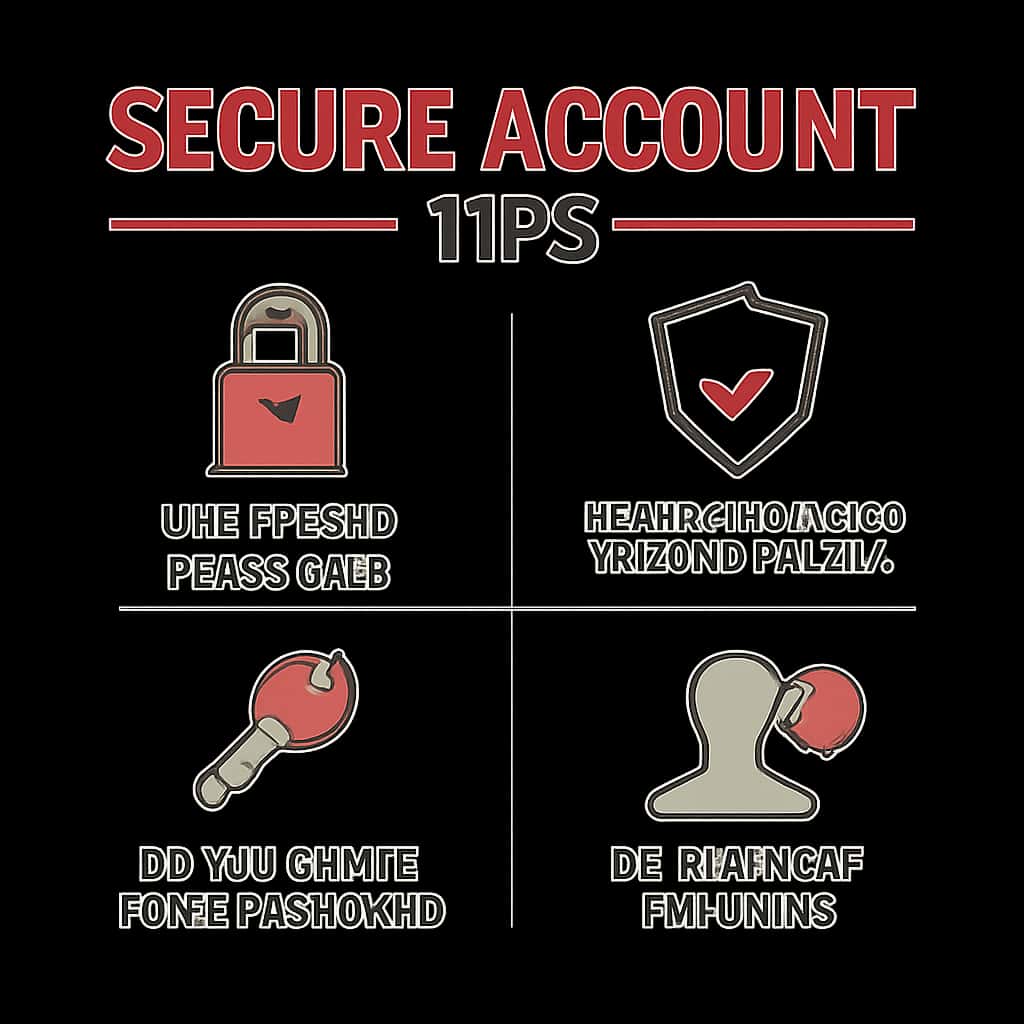 Educational diagram on securing a game account.